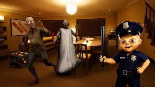 Thumbnail: 👮 BABY IN YELLOW BECAME POLICE OFFICER! 😱 GRANNY VS BABY YELLOW 