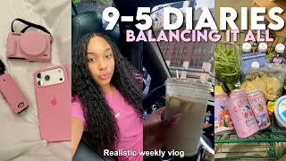Thumbnail: the reality of balancing a 9-5, content creation & living alone | realistic week in my life 