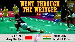 Thumbnail: WENT THROUGH THE WRINGER | Jia Yi Fan/Zhang Shu Xian VS Treesa Jolly/Gayatri Pullela