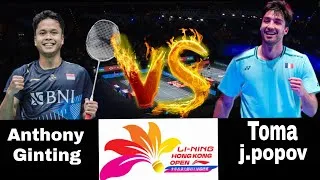 Thumbnail: Anthony Sinisuka Ginting vs Toma Junior Popov Li Ning Hongkong open 2024