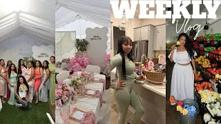 Thumbnail: WEEKLY VLOG | HOSTING MOTHERS DAY PARTY + MOM IN LAW VISITING + EXPLORING CLT + WEDDING+COOKING DATE