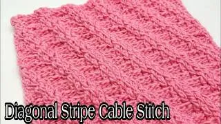 Thumbnail: Crochet Made Easy - The Diagonal Stripe Cable Stitch Tutorial