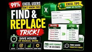 Thumbnail: 🔥 99% Excel Users Don't Know This Find & Replace Trick | Save Hours of Manual Work in Excel!