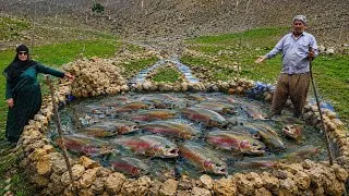Thumbnail: Heavy rain in the mountains | Rebuilding fish ponds: Hard work of nomads⛰️🐟⛈️