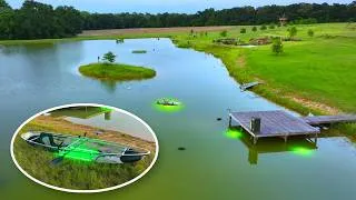 Thumbnail: Exploring the 5 Acre Pond in a Glass Bottom Kayak! (Glowing LED Lights)
