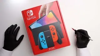 Thumbnail: Nintendo Switch OLED NEON BLUE/RED Unboxing - ASMR
