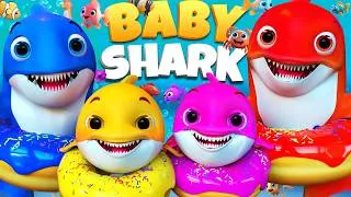 Thumbnail: Baby Shark Goes Swimming | Kids Nursery Rhyme | Kids Songs | Banana Cartoon #nurseryrhymes