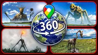 Thumbnail: Found Verity & Long Horse on Google Earth — TOP 4 Scary Monsters (VR 360°)