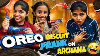 Thumbnail: Oreo Biscuit Prank On Archana 😂 #viral #prank #funny #viralvideo