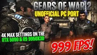 Thumbnail: Gears of War 2 PC Port Looks INSANE at 4K Max Settings on RTX 5090 + 9950X3D — 999 FPS!