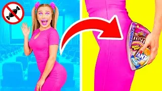 Thumbnail: How to Sneak Candy into Movie Theater | Cool Pranks and Tricks by BaRaDa Challenge