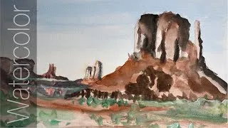 Thumbnail: Painting Utah's Monument Valley  | Watercolor | Navajo