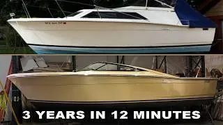 Thumbnail: I redesigned and rebuilt an old cabin cruiser into a modern day boat. Full build in 12 minutes