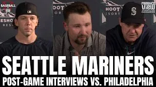 Thumbnail: Cal Raleigh, Logan Gilbert & Dan Wilson Recap BREAKOUT 3-Homer Game vs. Philadelphia Phillies