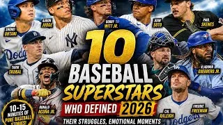 Thumbnail: 10 Baseball Superstars Who Defined 2026 ⚾ | Emotional Stories, Struggles & Greatest Victories