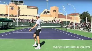 Thumbnail: Jannik Sinner vs. Luciano Darderi 2026 Indian Wells Court Level Practice Match | 4K