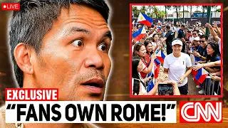 Thumbnail: Manny Pacquiao STUNNED Alex Eala Lands In Rome — Massive Filipino Crowd Already Waiting!