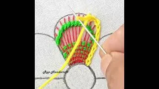 Thumbnail: So Cute Flower Embroidery !!! Basket Waves Stitch Latest Flower Hand Embroidery Designs #bordado