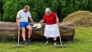 Thumbnail: Helping Grandma in The Mountain Village | Hay Harvest and Homemade Cooking