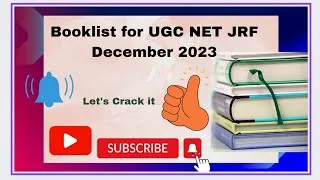 Thumbnail: Booklist for UGC NET JRF December 2023 🎯💯%
