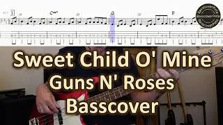 Thumbnail: Guns N Roses Sweet Child O Mine Bass Cover Tabs Score