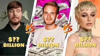 Thumbnail: Battle: MrBeast vs PewDiePie vs Emma Chamberlain — Who’s REALLY the Richest?