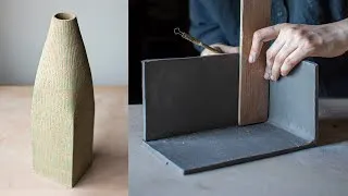 Thumbnail: Making a unique handbuilt ceramic vase | slab building with paperclay