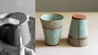 Thumbnail: Simple handbuilt ceramic cup | slab building for beginners
