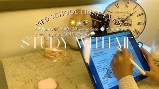 Thumbnail: Study with me for my final exam 🩺🌟 | 60/10 pomodoro - 3 hours - no music 