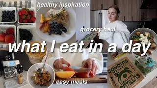 Thumbnail: WHAT I EAT IN A DAY! *leaning out* breakfast burritos, pilates & hormone health