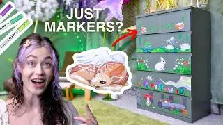 Thumbnail: Can I Transform A Boring Dresser with Just Markers? (feat. Arrtx Acrylic Markers!)
