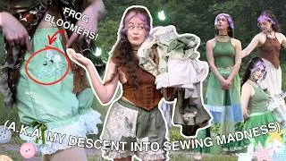 Thumbnail: Can I sew my FAIRYCORE summer wardrobe in 1 week? 🧚🌿 (p.s. I made frog bloomers and patchwork pants)