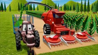 Thumbnail: McQueen Combine Harvester and Tractor Harvesting Corn | Agricultural Machinery for Children