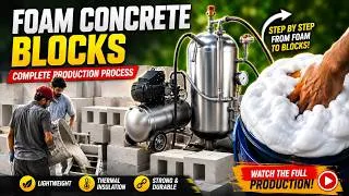 Thumbnail: Amazing Process of Making Foam Concrete Blocks | Foam Block Production with Multilingual Translation