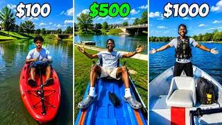 Thumbnail: $100 vs $500 vs $1000 Boat Fishing Challenge