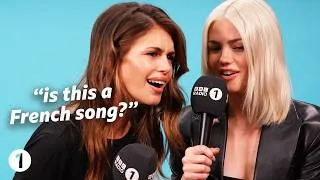 Thumbnail: The Shards' Kaia Gerber & Hayes Warner try and guess songs in Speed Test