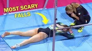 Thumbnail: Most SCARY Falls in Gymnastics 😱