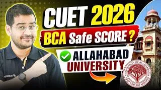 Thumbnail: 🎯 CUET 2026: Allahabad University BCA Safe Score? | Category-Wise Analysis #bca #cuet