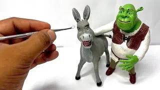 Thumbnail: I Sculpted Shrek & Donkey From Polymer Clay! 🧅🐴 | Amazing Handmade Sculpture