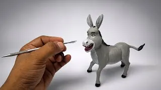 Thumbnail: I Sculpted Donkey from Shrek with Polymer Clay! 🫏 | Disney Clay Art