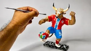 Thumbnail: I Sculpted Erling Haaland as a Bull 🐂⚽ | Polymer Clay Art