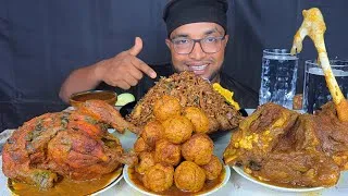 Thumbnail: FULL MUTTON LEG PIECE CURRY, FULL CHICKEN CURRY, CHICKEN KUFTA CURRY AND INDONESIAN NASI GORENG RICE