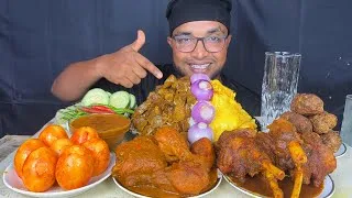 Thumbnail: MUTTON BHUNA CURRY , CHICKEN CURRY, EGG CURRY, MUTTON LIVER CURRY AND MUTTON FAT CURRY RICE EATING