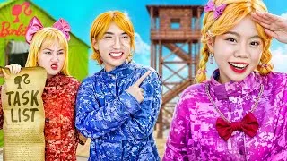 Thumbnail: Barbie Family Became Solider Family! Barbie Turned Into A Strong Girl