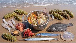 Thumbnail: 🌊 INSANE Ocean Foraging 🪼 Jellyfish, 🐟 Swordfish, 🦀 Hermit Crab, 🥒 Sea Cucumber & 🦑 Squid!