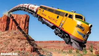 Thumbnail: Trains vs Cliff #2 and Cars vs Rails - BeamNG Drive