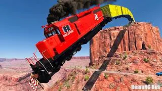 Thumbnail: Trains vs Cliff and Cars vs Rails - BeamNG Drive