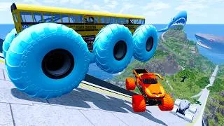 Thumbnail: Epic High Speed monster trucks jumps stunts & crashes #226 | BeamNG Drive