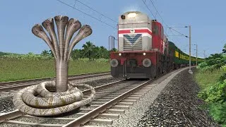 Thumbnail: Giant Five Headed SNAKE Stops The Train in Jungle | BeamNG.Drive