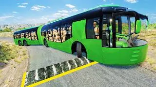 Thumbnail: Bus And Trucks Vs Massive Speed Bumps #5 - BeamNG.Drive